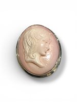 Broche Mandile 1922 Femme Cammei  in Argent Conchiglia 2MSPCM19
